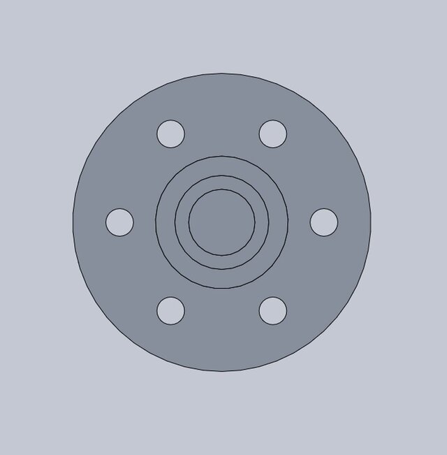 3D model of 12mm ID Bearing Flange Mount