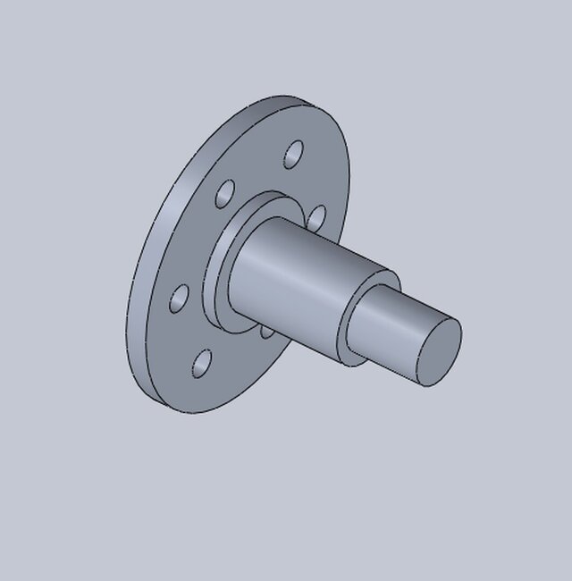 3D model of 12mm ID Bearing Flange Mount