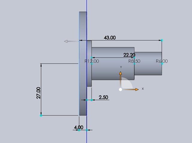 3D model of 12mm ID Bearing Flange Mount