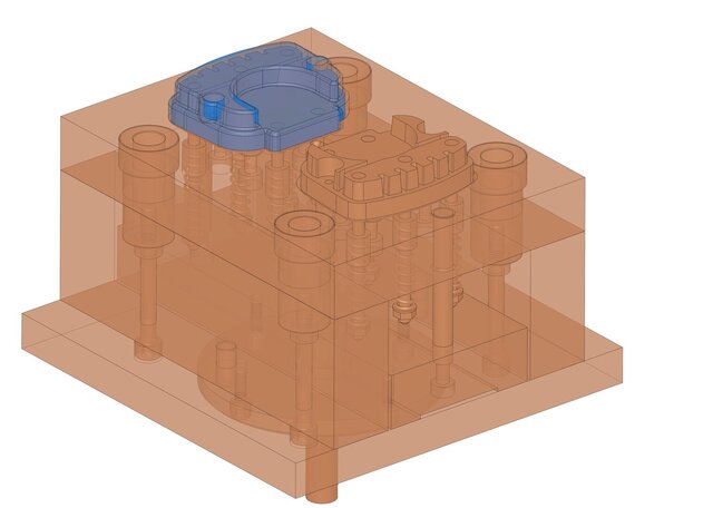 Plastic Cap for Aluminum-Polycarbonate Profile — Custom Injection Mold
