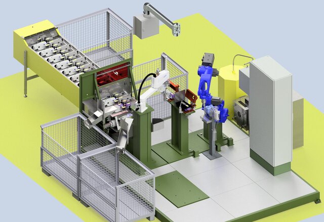 3D model of Welding cell (Car body elements)
