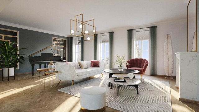 A simple living room