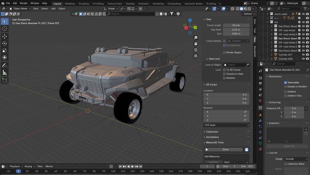 3D design of an AI-generated car model – image 3 of 3