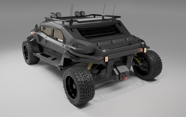 3D design of an AI-generated car model – image 2 of 3