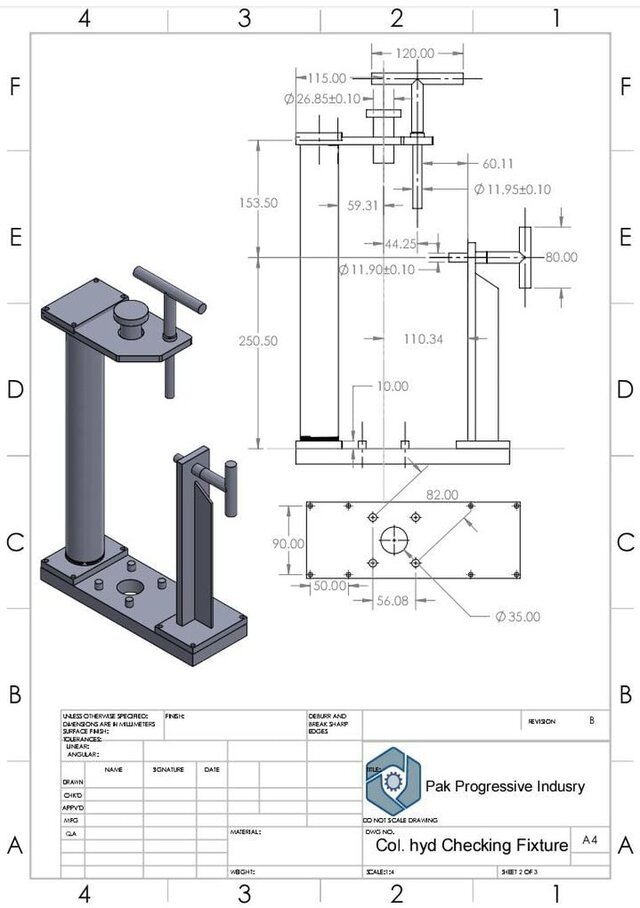 3D model of COL HYD Checking Fixture Design
