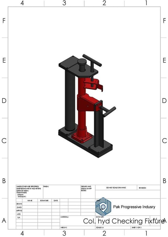 3D model of COL HYD Checking Fixture Design