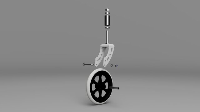 3D model of Medical 8 Inch Surgical Wheel 25mm Wide 3D print model