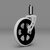 Medical 8 Inch Surgical Wheel 25mm Wide 3D print model