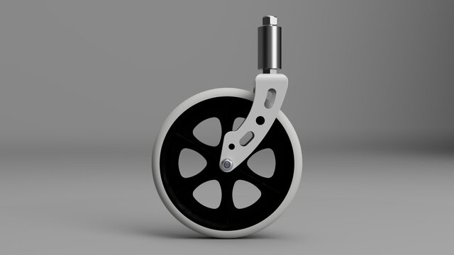 3D model of Medical 8 Inch Surgical Wheel 25mm Wide 3D print model