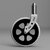 Medical 8 Inch Surgical Wheel 25mm Wide 3D print model