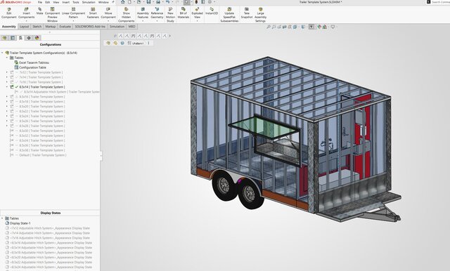 3D model of Custom Food Trailer Design Series | SolidWorks & Manufacturing