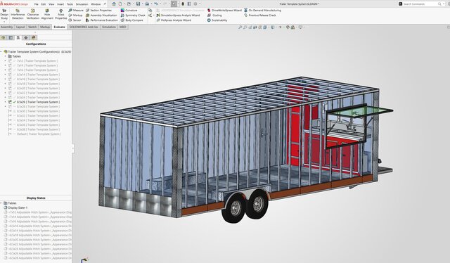 3D model of Custom Food Trailer Design Series | SolidWorks & Manufacturing