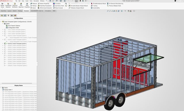 3D model of Custom Food Trailer Design Series | SolidWorks & Manufacturing