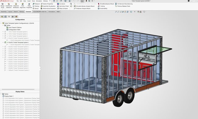 3D model of Custom Food Trailer Design Series | SolidWorks & Manufacturing