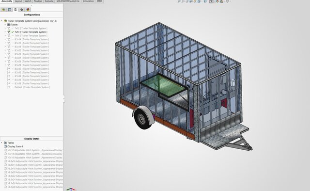3D model of Custom Food Trailer Design Series | SolidWorks & Manufacturing