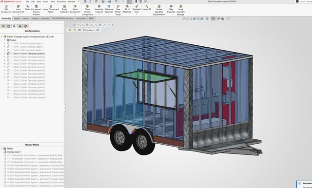 3D model of Custom Food Trailer Design Series | SolidWorks & Manufacturing