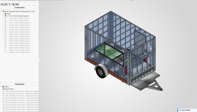 3D model of Custom Food Trailer Design Series | SolidWorks & Manufacturing