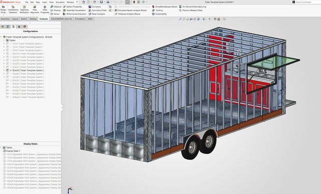 3D model of Custom Food Trailer Design Series | SolidWorks & Manufacturing