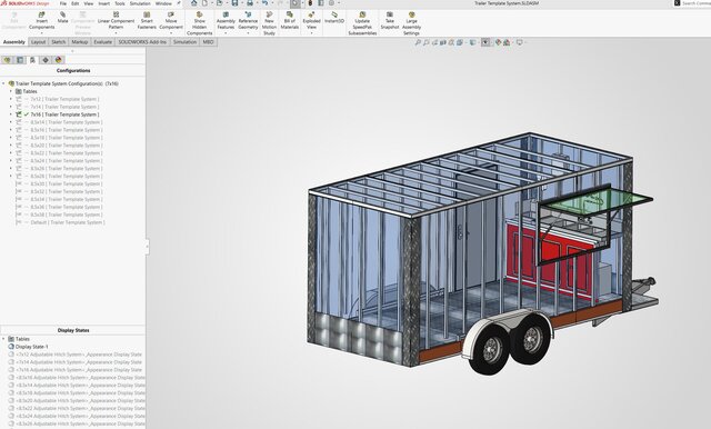 3D model of Custom Food Trailer Design Series | SolidWorks & Manufacturing