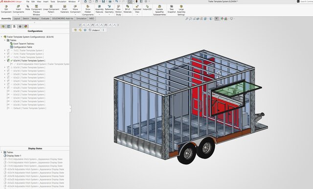 3D model of Custom Food Trailer Design Series | SolidWorks & Manufacturing