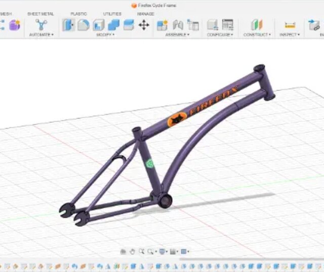3D model of firefox-cyclone-24-t-inch-mountain-cycle-frame-design