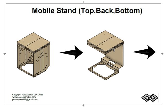 Mobile Bandsaw Stand – 3D CAD Design & 2D Technical Drawing – image 4 of 8
