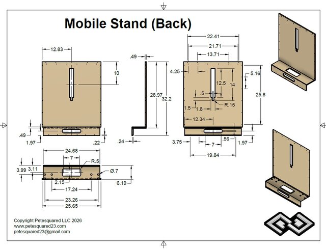 Mobile Bandsaw Stand – 3D CAD Design & 2D Technical Drawing – image 7 of 8