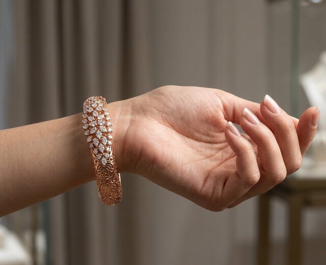 Luxury Diamond Pave Bangle – Manufacturing-Ready Jewellery CAD – image 3 of 10