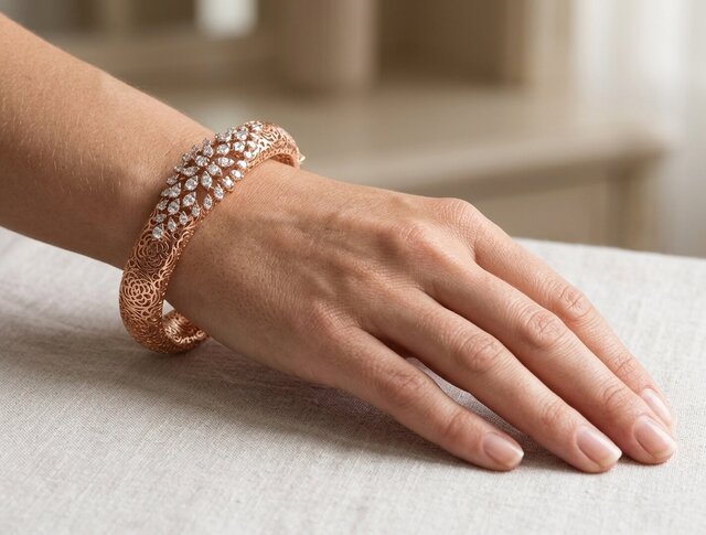Luxury Diamond Pave Bangle – Manufacturing-Ready Jewellery CAD – image 5 of 10