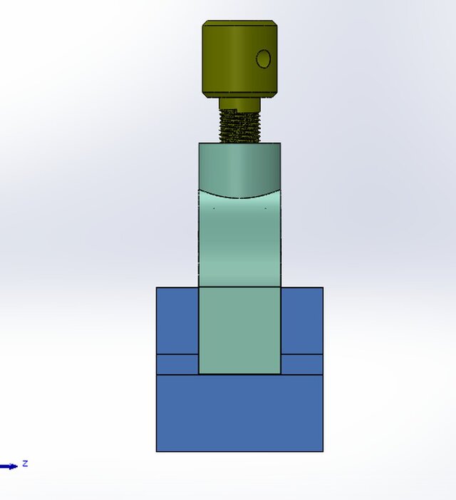 3D model of Mechanical Workholding & Mounting Systems — V-Block Clamping Fixture + L-Bracket Assembly