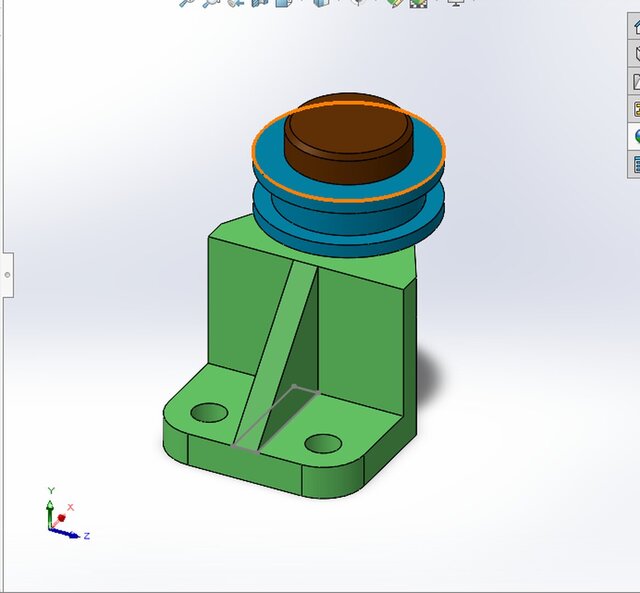 3D model of Mechanical Workholding & Mounting Systems — V-Block Clamping Fixture + L-Bracket Assembly