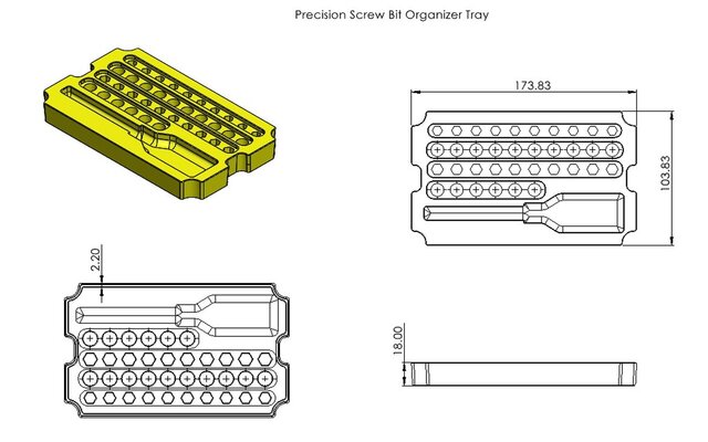 Precision Screw Bit Organizer | Mechanical Product Design Portfolio – image 11 of 13