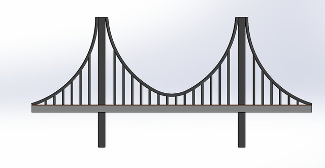 3D model of Hanging Decorative Bridge Platform