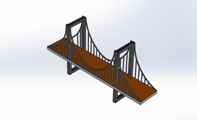 3D model of Hanging Decorative Bridge Platform