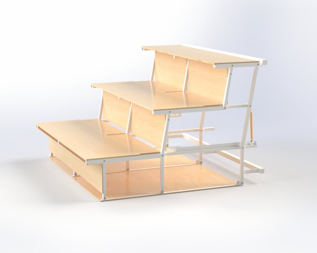 Folding Mobile Bleachers: Custom Design for Manufacturing