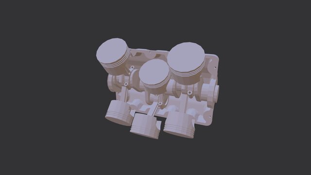 CAD Design of V6 engine