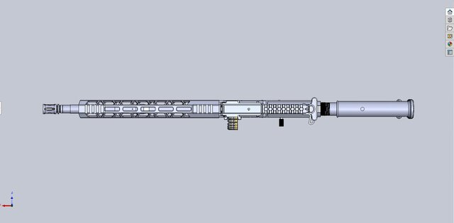 3D model of .22LR Belt-fed LMG based on AR-15