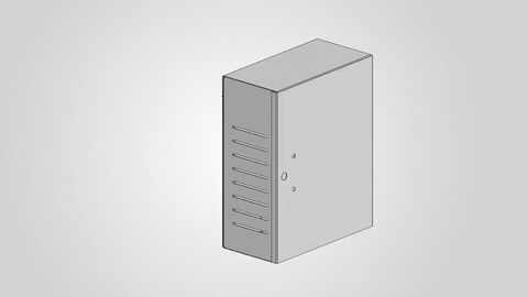 Wall-Mount Control Enclosure: Sheet Metal with Laser-Ready Flat Patterns – image 1 of 4