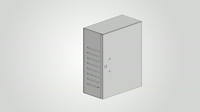 Wall-Mount Control Enclosure: Sheet Metal with Laser-Ready Flat Patterns – image 2 of 4