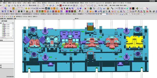 3D model of Multi-Forming Steel Progressive Stamping Die | Siemens NX Full 3D Design
