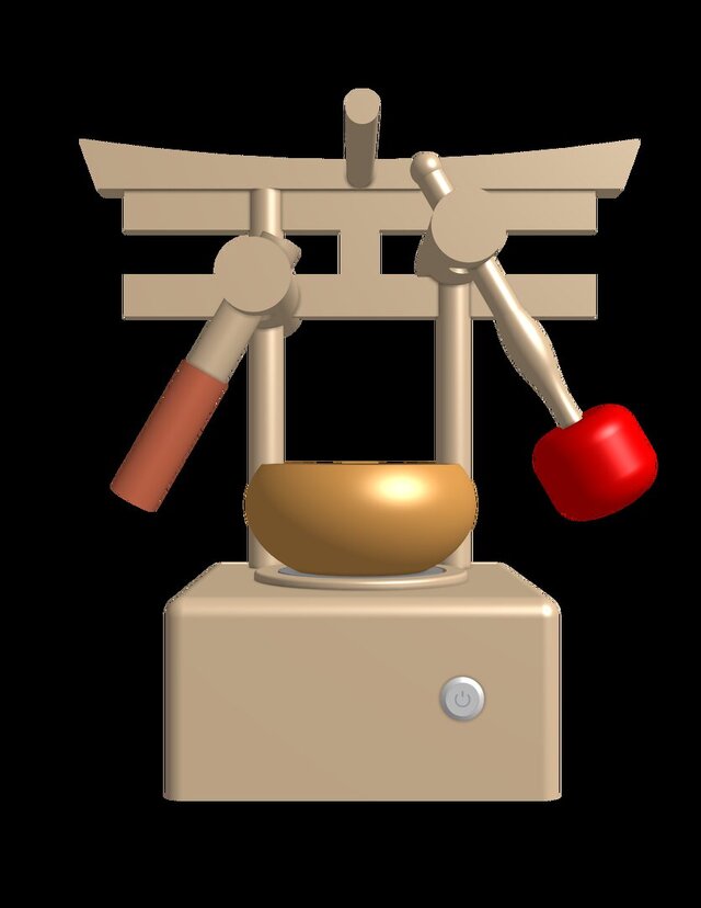 3D model of App-Controlled Singing Bowl Machine