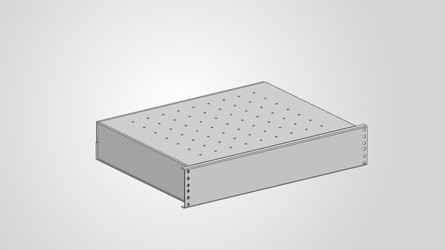 19-Inch 2U Rack Chassis: Sheet Metal in 1.2 mm Steel – image 2 of 4