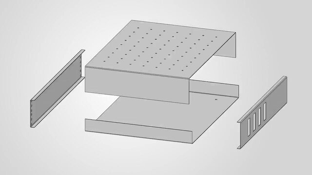 19-Inch 2U Rack Chassis: Sheet Metal in 1.2 mm Steel – image 4 of 4