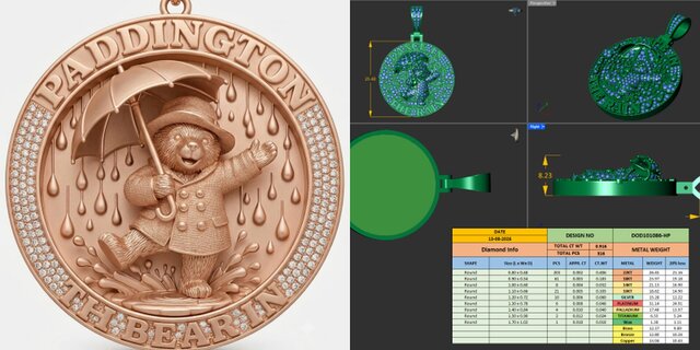 Bespoke Hip hop diamond pendants, Ring  and every sculpting artical – image 2 of 10