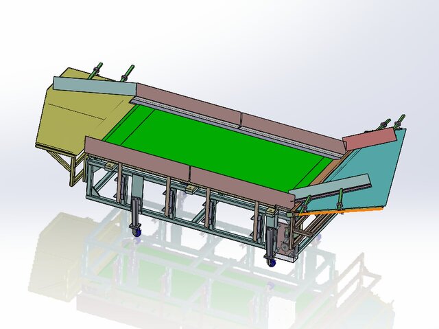 3D model of Automatic Conveyor System Design for Stamping Machine Production Line.