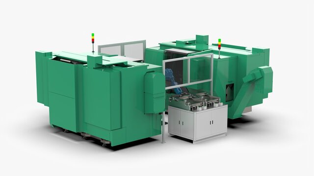 Automatic Double Station Lathe Loading and Unloading Machine