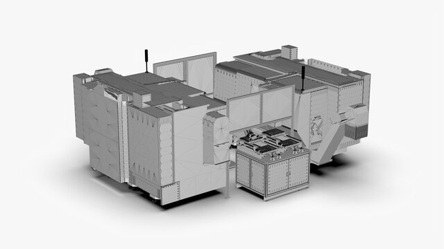3D model of Automatic Double Station Lathe Loading and Unloading Machine