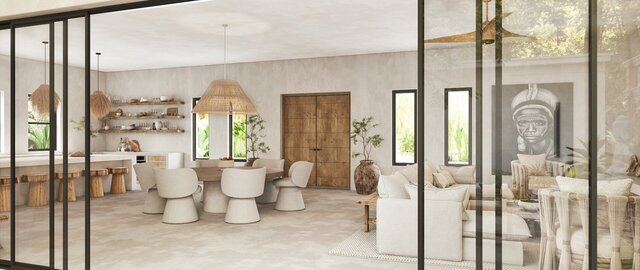 3D model of japandi villa