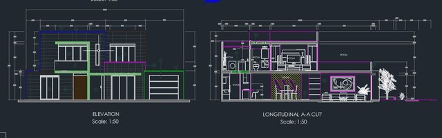 Residential House Floor Plan – AutoCAD