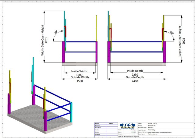 3D model of Industrial Hydraulic Scissor Table Lift – 3D CAD & Fabrication Design